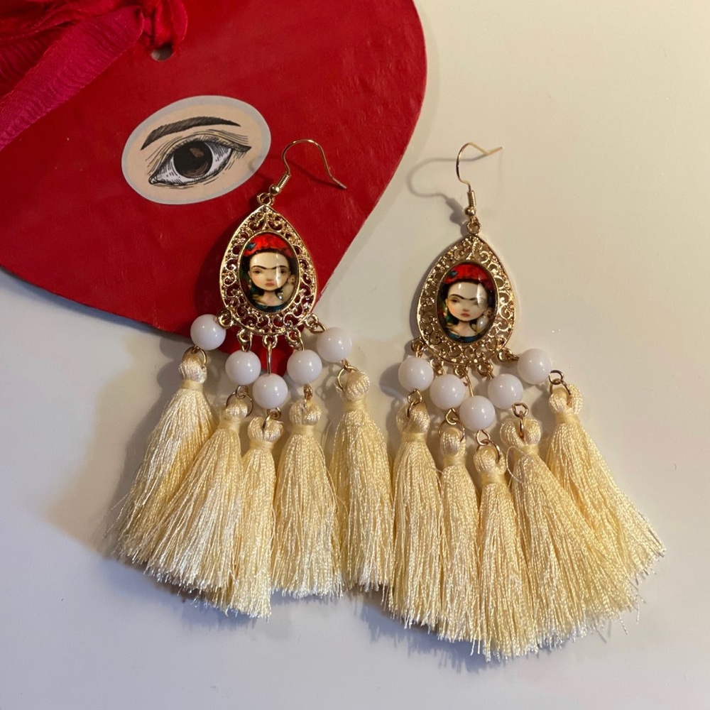 Frida Kahlo tassel earrings
